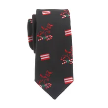Мужские аксессуары галстук 6 см черный Рождественский конфетный узор мужской галстук на шею мужской галстук для вечеринок вечерние Gravatas