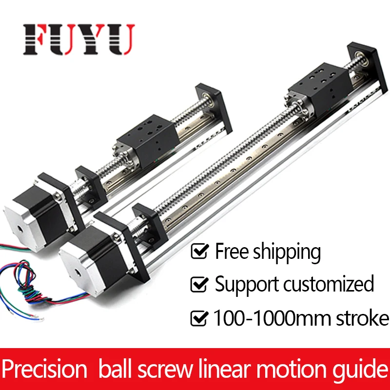 Threaded rod linear guide rail with motor and ball screw for cnc ball screw linear module