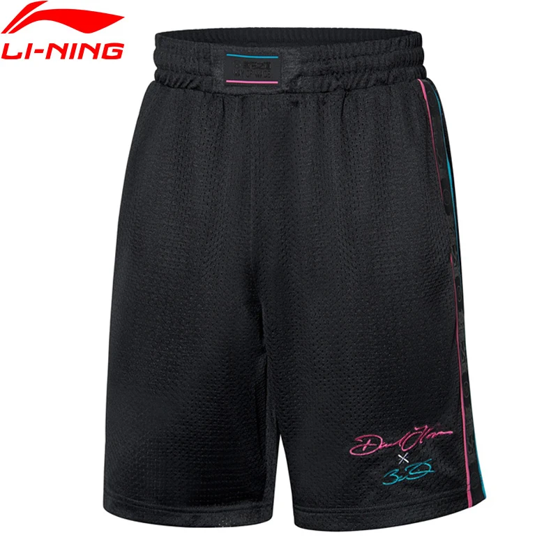 

Li-Ning Men Wade Series One Last Dance Shorts Loose Polyester Hit-Color LiNing Sports Shorts Bottoms AKSP673 CAMJ19