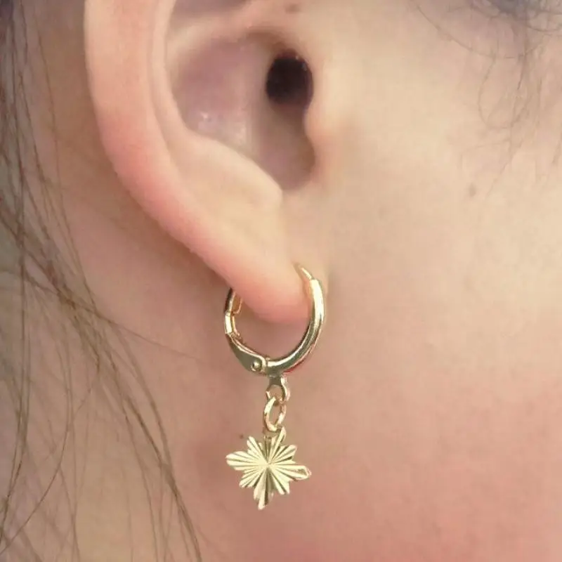 

New Earrings Fashion Personality Geometric Rivets Best Selling Simple Popular Gold Geometric Earrings Wild Jewelry Wholesale
