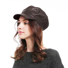 Модные Бейсбол Кепки кепи-унисекс летняя шляпа PU кожаная кепка Повседневное уличная кепка газетчика шапки для пап mujer