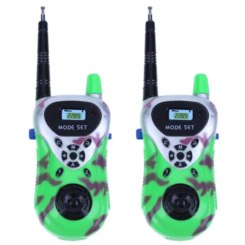 

2pcs Plastic Mini Walkie Talkie Baby Wireless Handheld Walkie-Talkie Toys Kids Interactive Educational Toy Children's Gifts
