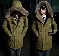 Новая зимняя одежда из хлопка в осенние и зимние мужская куртка с хлопковой подкладкой, Мужская долго шляпу и Длинные мужские хлопковый