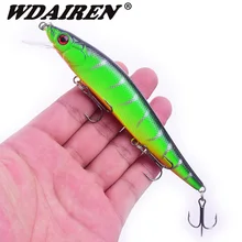 Wdairen minnow isca de pesca 14g/22.5g flutuante artificial duro isca baixo wobblers iscas crankbait pike agudos ganchos enfrentar(China)