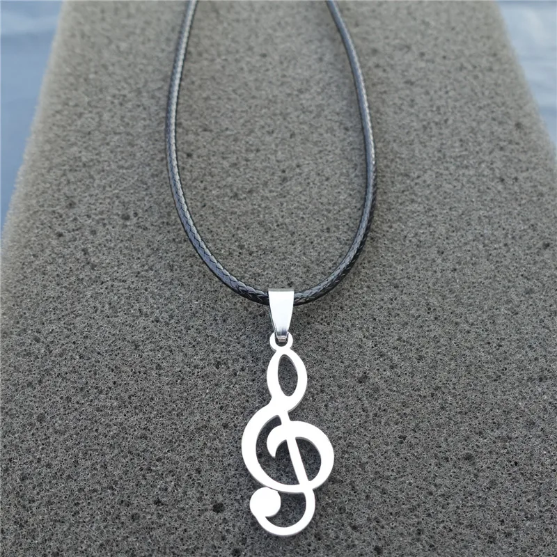 Music Note Stainless Steel Pendant Necklace Fashion Jewelry For Men Women Gift | Украшения и аксессуары