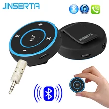 Jinserta беспроводной Bluetooth приемник аудио громкой связи car kit A2DP Музыка Аудио адаптер 3.5 мм AUX разъем для наушников динамик