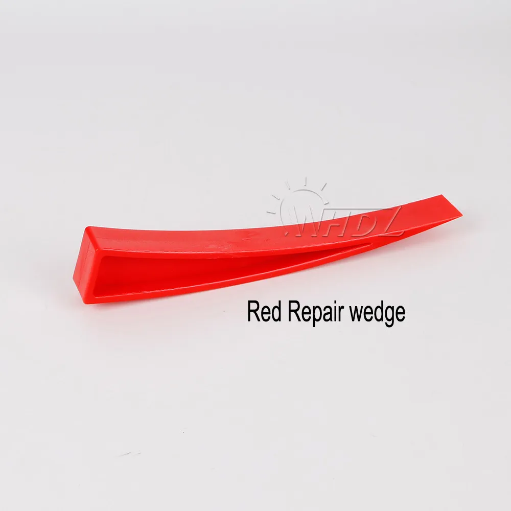 Set Red Repair wedge Yellow shovel Red shovel PDR tools with Aluminum empty bottle and Blue wiper for Auto Paintless Dent Repair (2)