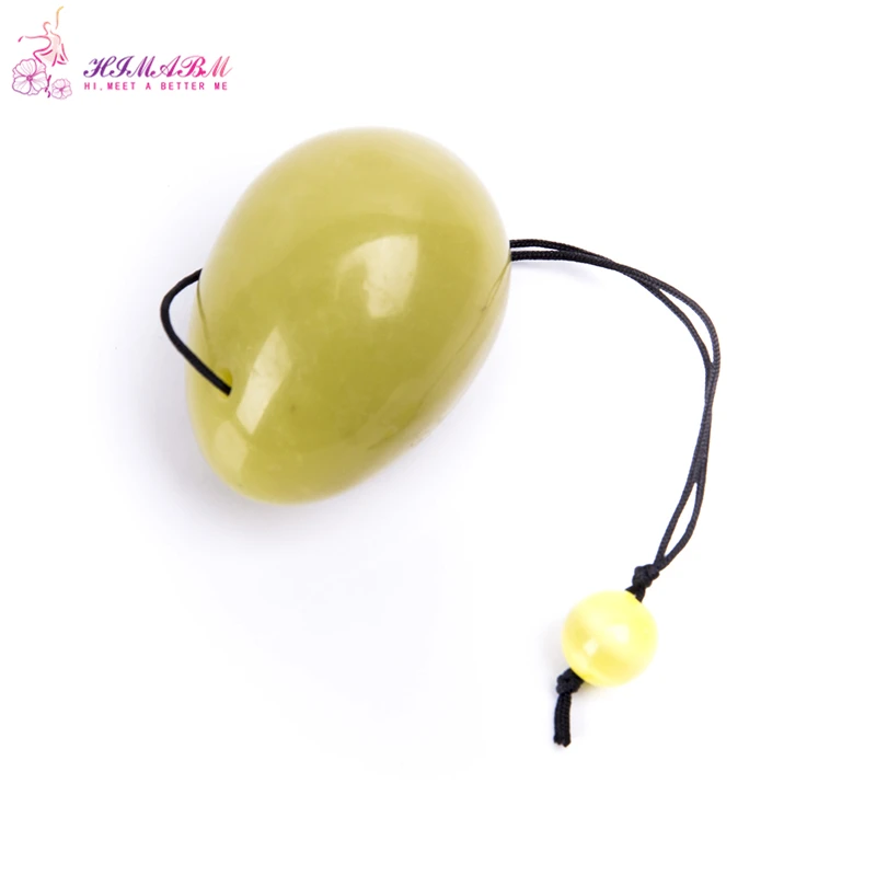 HIMABM Natural 1 Piece Lemon Jade Egg For Kegel Exercise Pelvic Floor Muscles Vaginal Exercise Yoni Egg Ben Wa Ball HIMABM Natural 1 Piece Lemon Jade Egg For Kegel Exercise Pelvic Floor Muscles Vaginal Exercise Yoni Egg Ben Wa Ball