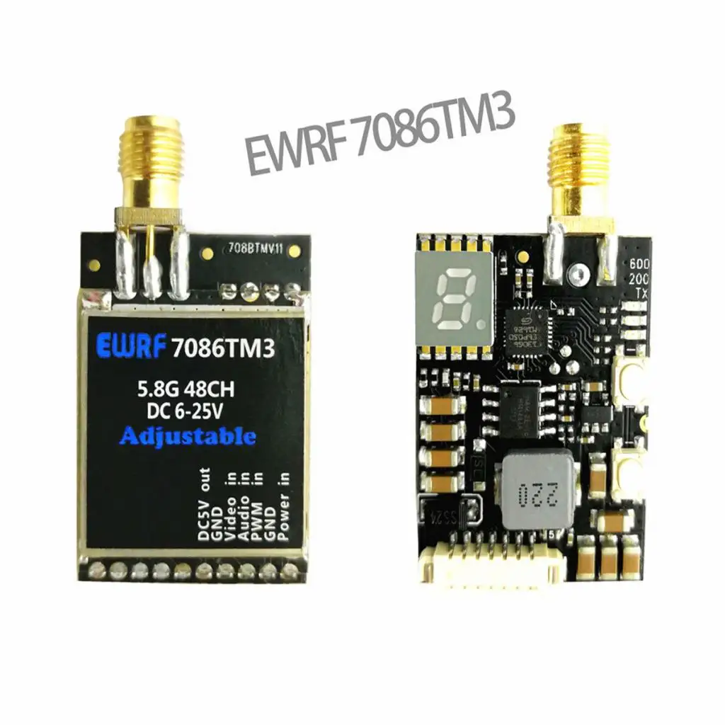 7086TM3 25/200/600mW Video Transmitter 48CH 5.8G for FPV RC Drone UVA Helicopter Models