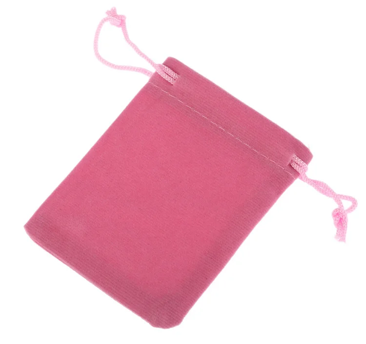 Buy 50pcs/lot pink velvet drawstring shrink pouches