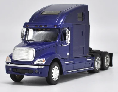 Высокая имитация 1: 32 Kenworth инженерный автомобиль трактор прицеп Европейский грузовик передовая модель для детей Игрушки Подарки - Цвет: Синий