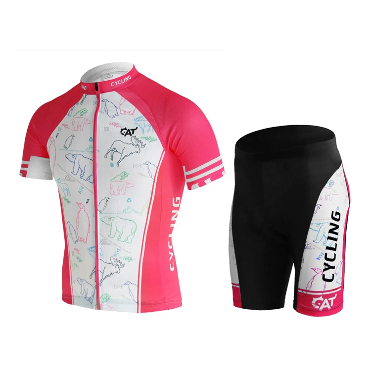 

IRONANT women's Cycling Jersey Couple Sets Short Sleeve Summer Cycling Clothing Bike Clothes 2019 Pro Team 2019 New pink