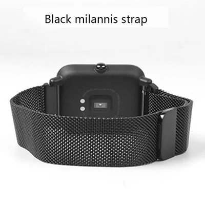 SIKAI 20 мм Универсальные Металлические сменные ремешки из нержавеющей стали для Huami Bip Youth PACE Lite Youth Watch для Amazfit ремешок Bip - Цвет: Milannis black