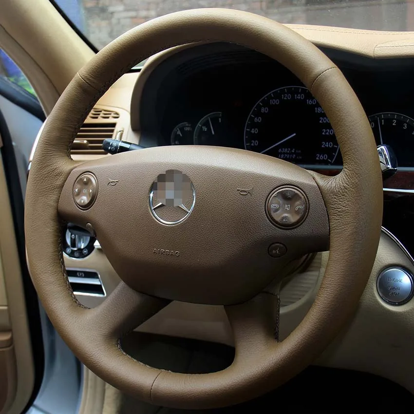 Чехол для Benz S350 чехол на рулевое колесо mercedes benz Прошитый сделай сам из