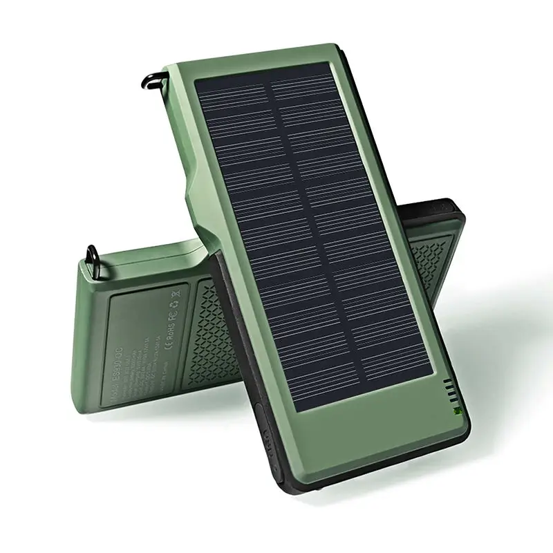 YFW Dual Output Solar Mobile Charger 10000mAh Power Bank Solar Li polymer Battery Charger For