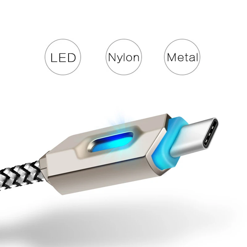ZRSE LED USB نوع C كابل سريع شحن بيانات USB C كابل نوع-C النايلون كابل شاحن الهاتف المحمول ل Xiaomi سامسونج هواوي كابو ZRSE LED USB نوع C كابل سريع شحن بيانات USB C كابل نوع-C النايلون كابل شاحن الهاتف المحمول ل Xiaomi سامسونج هواوي كابو
