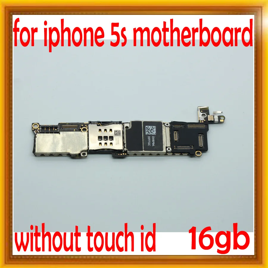 

100% Original unlocked for iPhone 5S Motherboard without Touch ID,with IOS System for iphone 5s Mainboard by 16gb / 32gb / 64gb