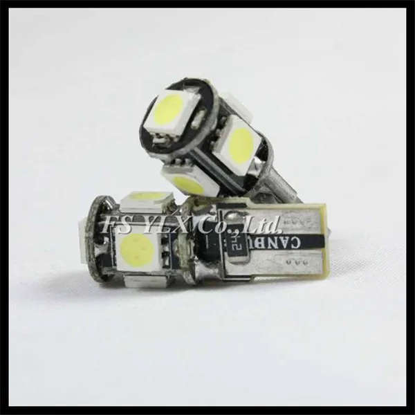 

High quality Canbus W5W T10 5SMD 5050 LED Car light bulb 168 194 W5W T10 LED Clearance Readling Lighting Side Wedge lamps bulb