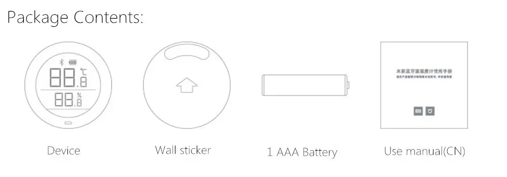 Xiaomi Mijia Bluetooth Temperature Humidity Sensor LCD Screen Digital Thermometer Hygrometer Moisture Meter