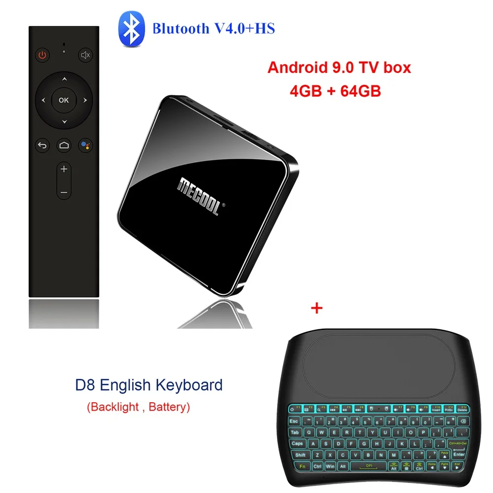 Сертифицированный Google Android tv 9,0 tv Box MECOOL KM3 A tv 4 Гб ram 64 Гб Amlogic S905X2 4 K 2,4G/5G 2T2R WiFi BT4.0 телеприставка - Цвет: 4GB 64GB D8