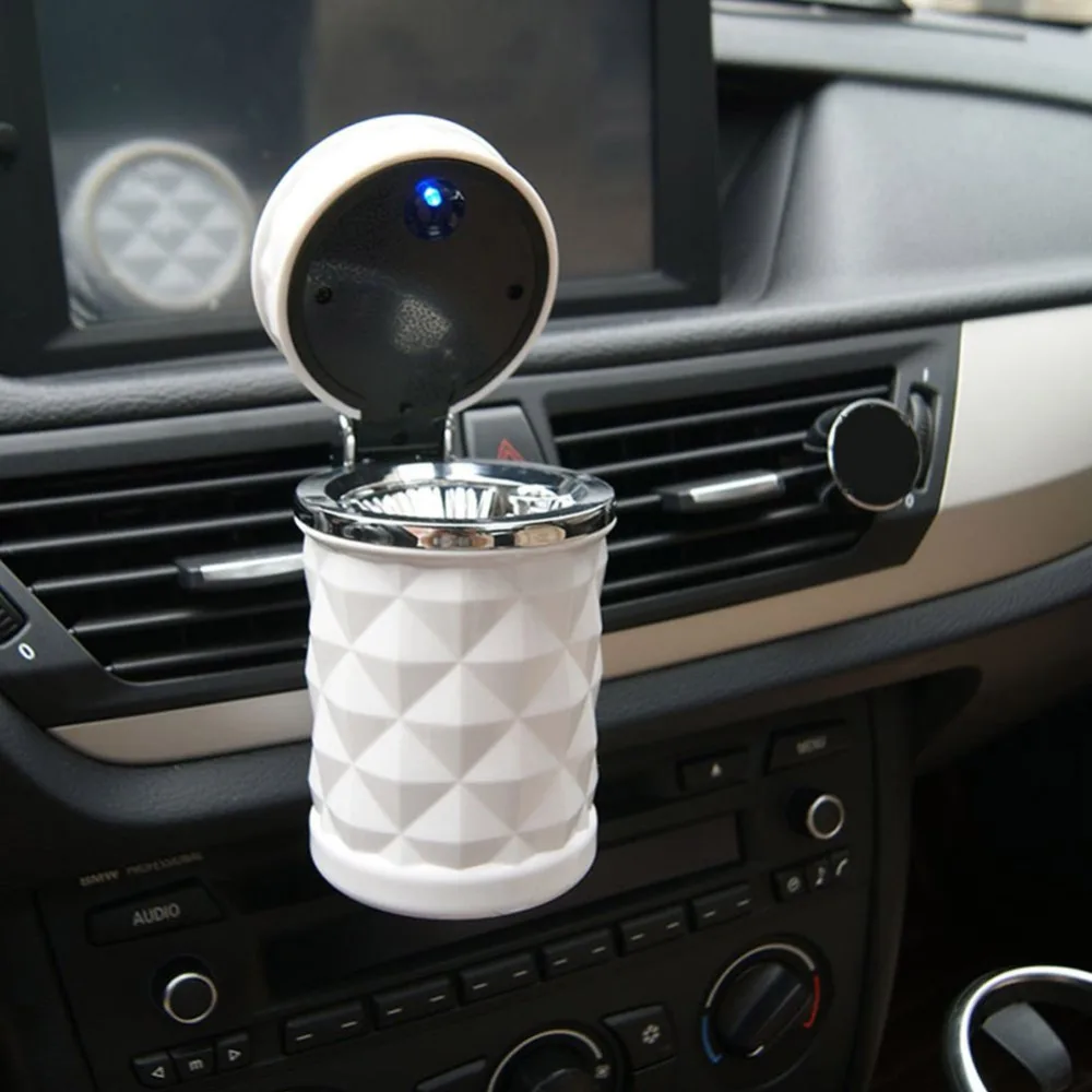 Car Accessories Portable LED Light Ashtray Universal Cigarette Cylinder Holder Styling Interior Supplies | Автомобили и мотоциклы