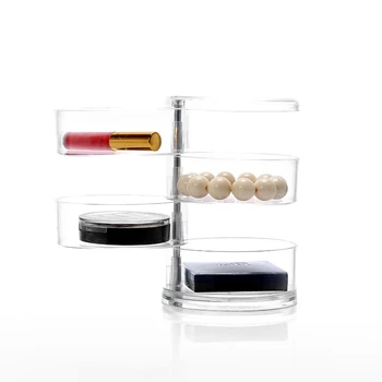 

Acrylic Makeup Organizer Multi-layer Cosmetic Storage Box Lipstick Holder Plastic Box Rotatable Jewelry Boxes Make Up Organizer