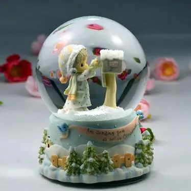 RONG-719+/I Love You Mom ", снежный, хрустальный шар музыкальная шкатулка коробка Творческий для девочек подарок на день рождения