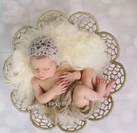

Wholesale New Creative nest Photography Prop Handmade Woven Straw Basket for Newborn Baby Fotografia Photography Props Baby Box
