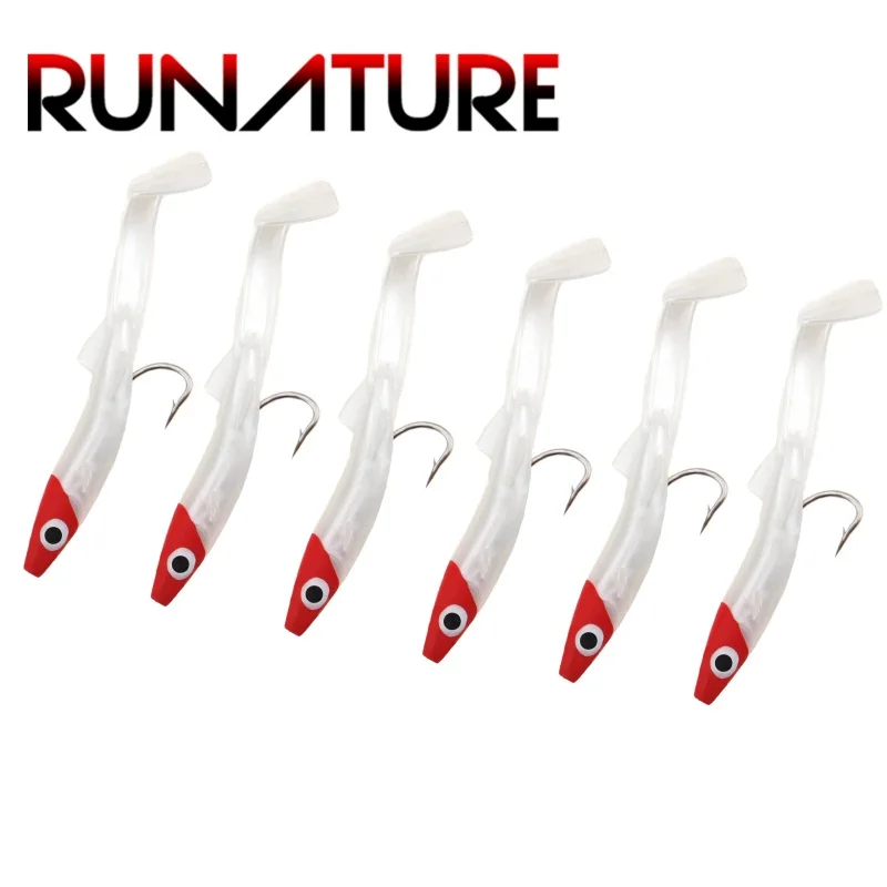 

Runature 6pcs/pack Artificial Soft Lure with hook Fishing Baits Soft Baits Fishing Lures Peche Wobblers Lures Silicon Lure