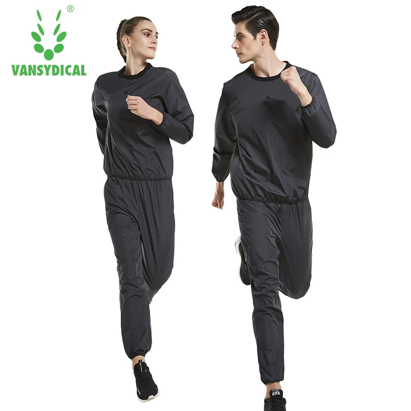 

new Quick Sweating Gym Sports Suits Men Women Lose Weight Slimming Running Shirts Pants Set Workout Jogging Clothes