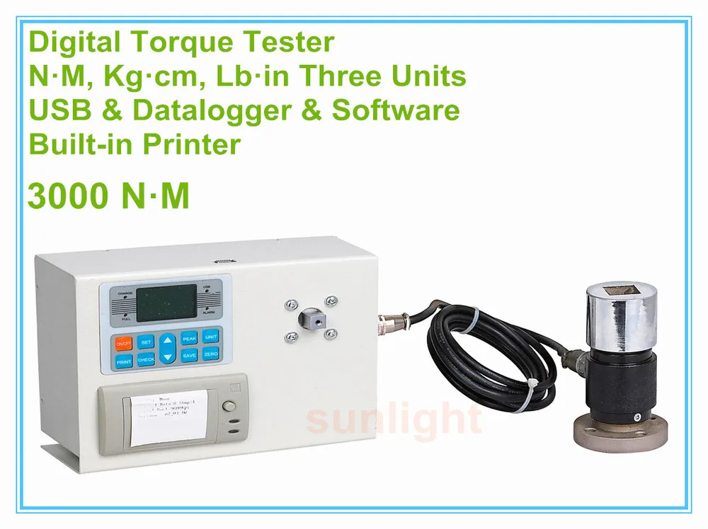 DTM 3000P 3000N.M Digital Torque Tester with N.M / Kg.cm / Lb.in three