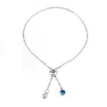 Зодиак, камень рождения, кисточки, камень, браслет, ножной браслет, luckstone, регулируемая цепочка из бисера, нержавеющая сталь, Pulseras Mujer