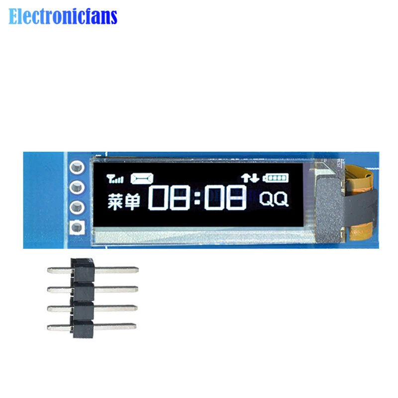 0.91/" SPI Serial 128*32 White OLED LCD Display Module 3.3-5V for Arduino UNO R3