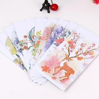

5 Pcs Cute Forest Deer Envelope Postcards Greeting Card Cover Paper Envelopes Gift Envelope Stationery School Supplies