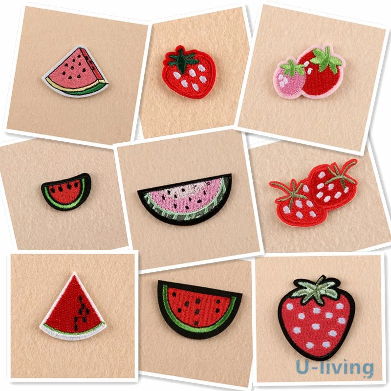 

1pcs Mixture furit Patch for Clothing Iron on Embroidered Sew Applique Cute Patch Fabric Badge Garment DIY Apparel Accessories