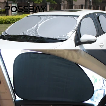 

POSSBAY 6x Car Window Cover Sunshade Curtain UV Protection Shield Sun Shade Visor Mesh Solar Car-covers