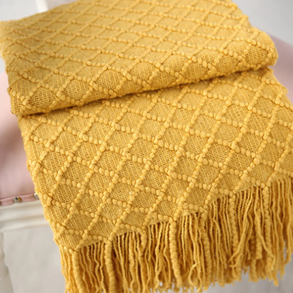 Скандинавское повседневное одеяло в американском стиле s акриловое трикотажное