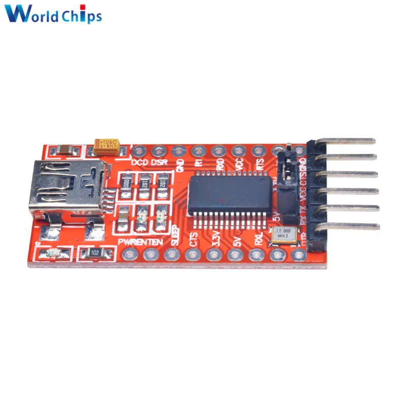 2 Moduli Adattatore USB-TTL FT232RL 3.3V/5.5V Per Arduino – Mini Porta Seriale