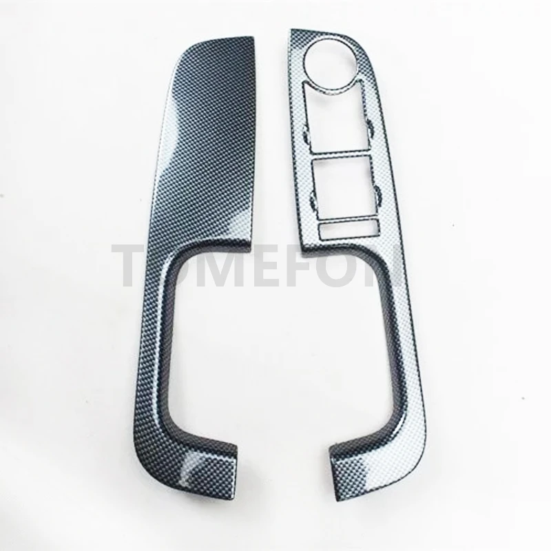 TOMEFON для Ford Focus 2009 2010 2011 LHD ABS углеродное волокно краски двери Лифт окно кнопка включения крышка отделка 2 шт