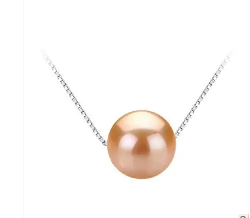 

Free Shipping >>>>>12MM NATURAL SOUTH SEA GENUINE GOLD PINK PEARL NECKLACE PENDANT SILVER CHAIN