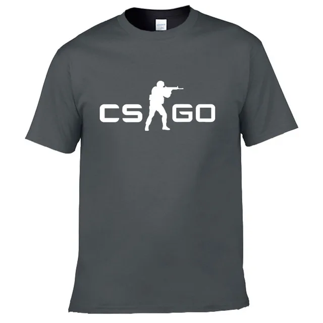 Мужская футболка Cs Go, футболка Counter Strike Global offension CSGO, повседневная мужская футболка Cs Go, футболка классная, летняя, Cs: go - Цвет: Dark Grey-W
