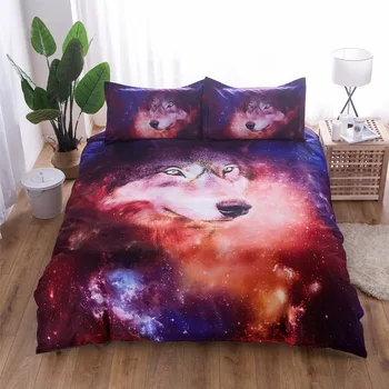 

BEST.WENSD African bedding set king size unicorn bedding set home textile wolf twin comforter sets quilt cover pillowcase New