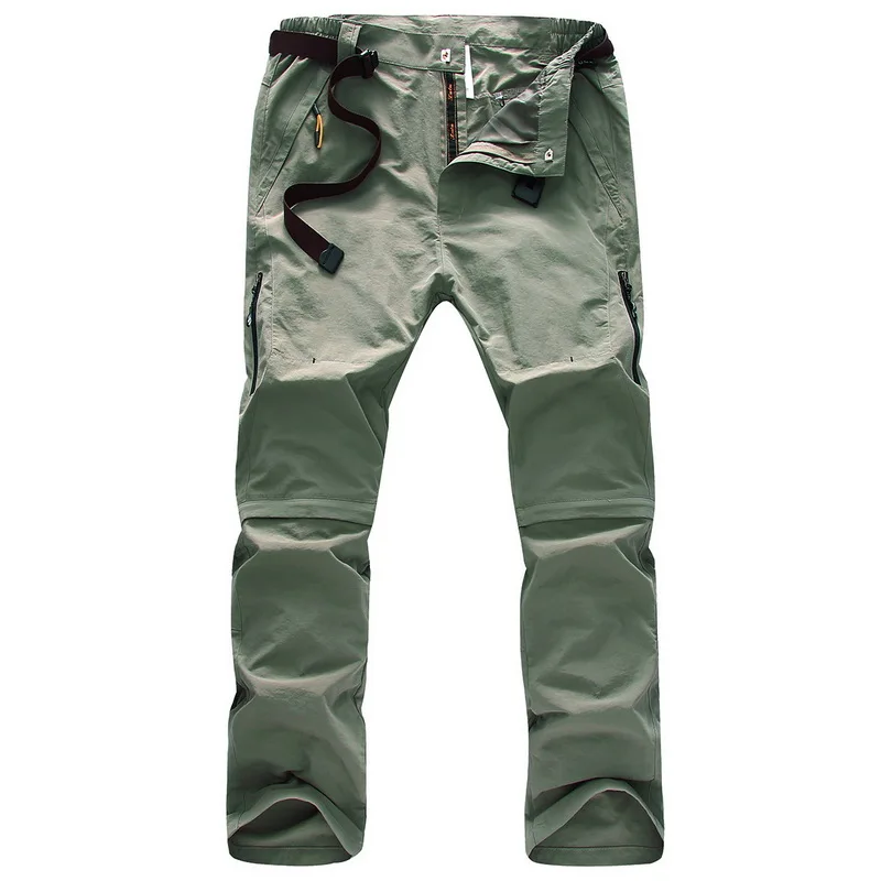LoClimb extraíble de secado rápido pantalones de senderismo hombres 2018 de Trekking de verano de deportes al aire libre pantalones de montaña escalada pesca pantalones cortos AM096