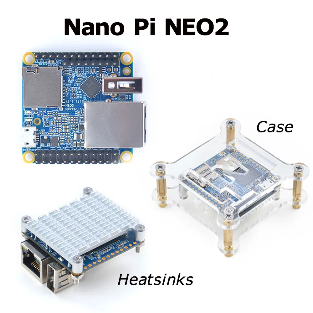 

NanoPi NEO2 LTS Development Board faster than Raspberry PI 40X40mm (512MB/1GB DDR3 RAM) ARM Cortex-A53 Allwinner H5