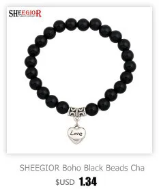SHEEGIOR Boho винтажные браслеты с бирюзой для женщин мужчин Крест Дерево змея Сова ручной браслет с подвеской браслет модные украшения