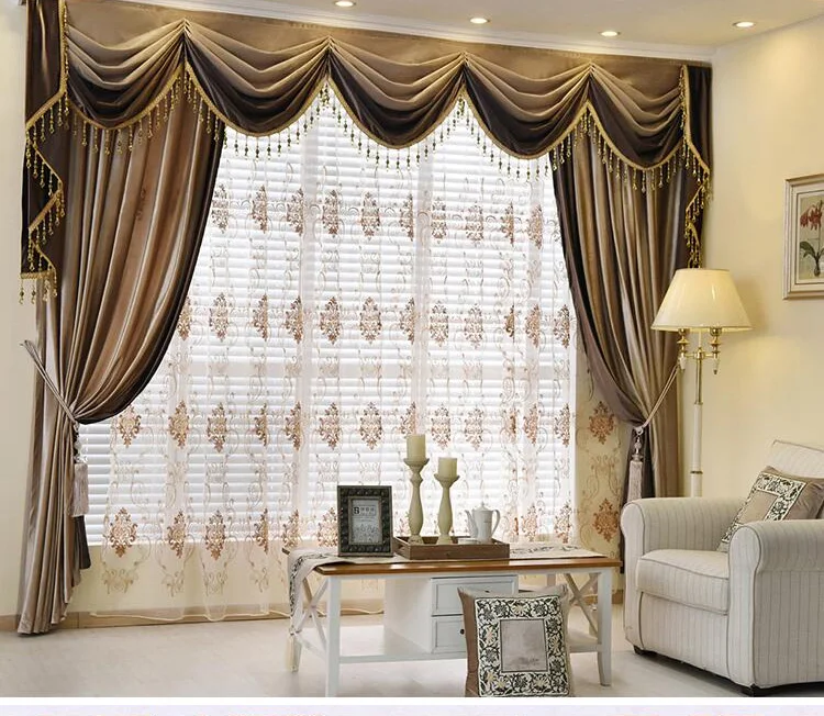 Luxury European Curtains Living Room Velvet Living Room Curtains