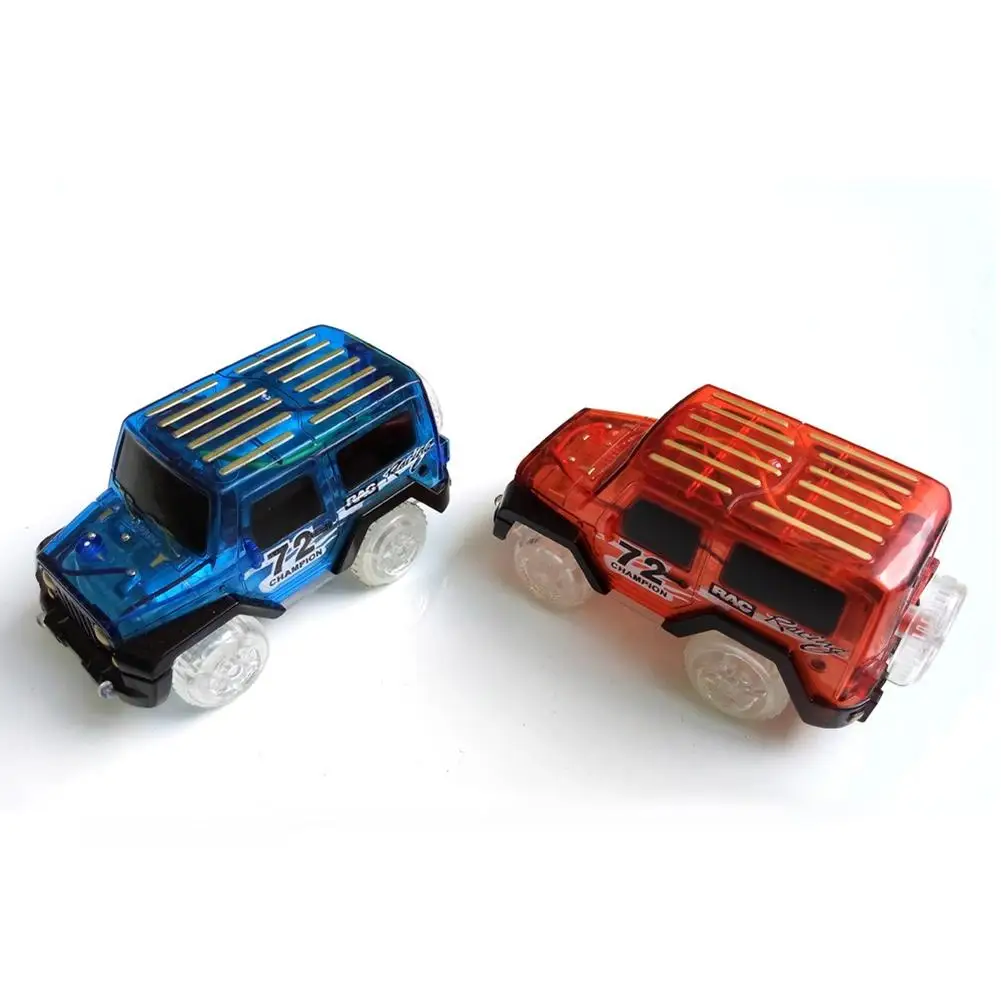 LeadingStar 1 шт. детский светодиодный Электрический автомобиль игрушка для светящиеся рельсы Светящиеся в темноте удивительные гоночные автомобили(не включая треки