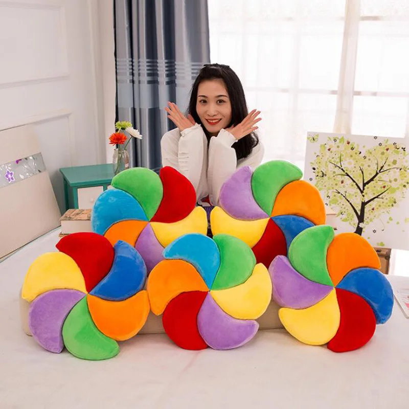 

New color windmill cushion home pillow cushion birthday Christmas gift plush toy 40cm