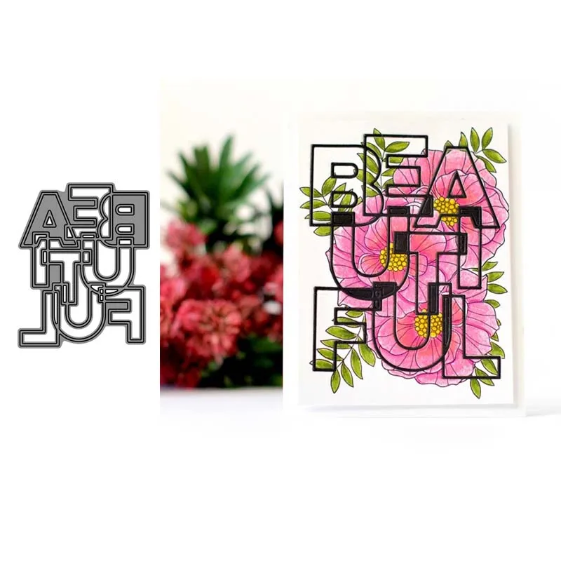 

Beautiful letter Metal Cutting Dies Stencils For DIY Scrapbooking Album Paper Card Decorative Craft Embossing New 2019