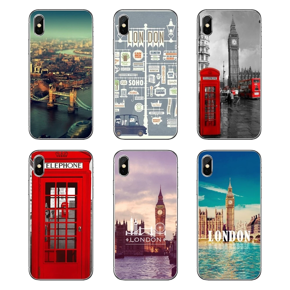 

Transparent Soft Cases Covers For Huawei Honor 8 8C 8X 9 10 7A 7C Mate 10 20 Lite Pro P Smart Plus London Art